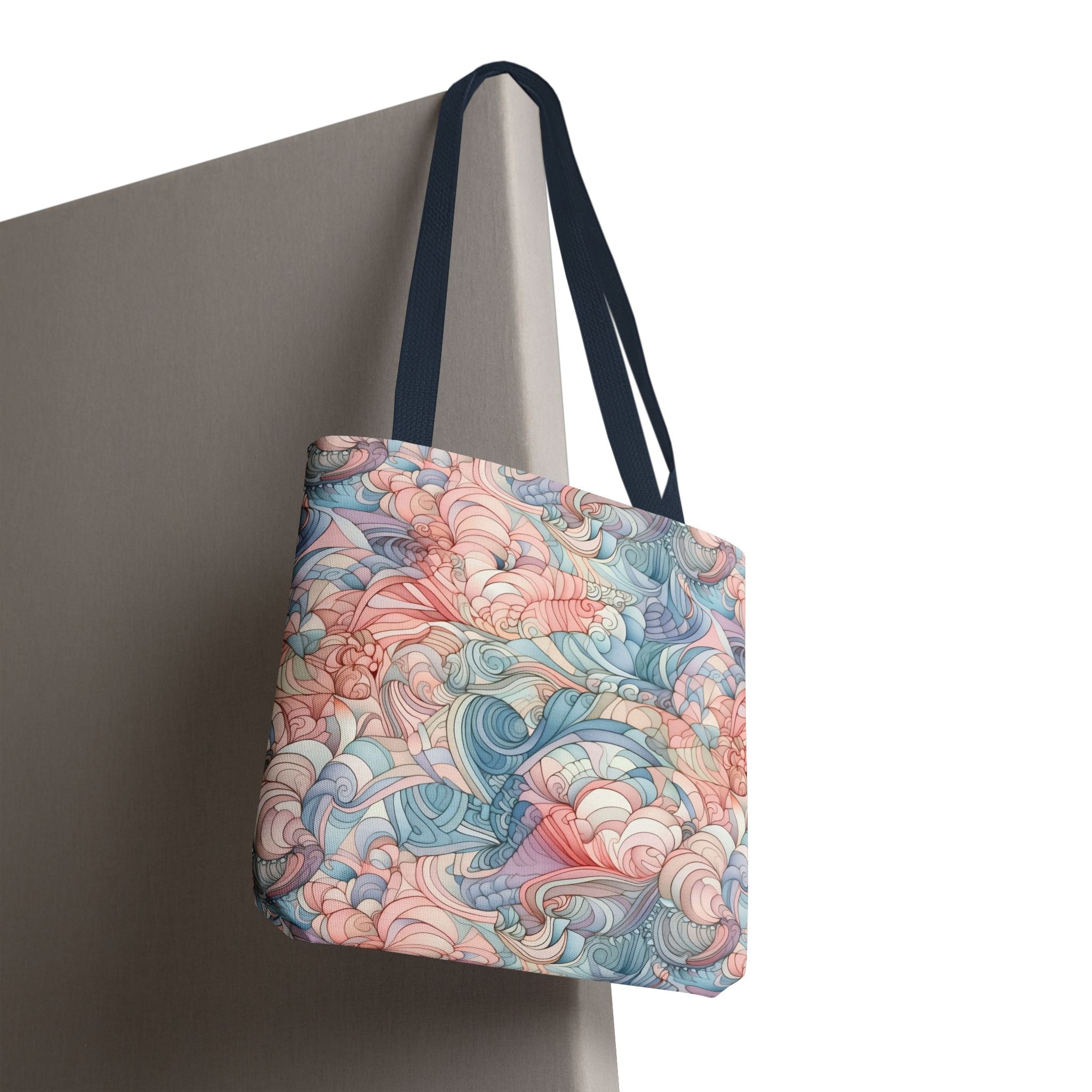 Artistic Tote Bag with a Colorful Swirl Design