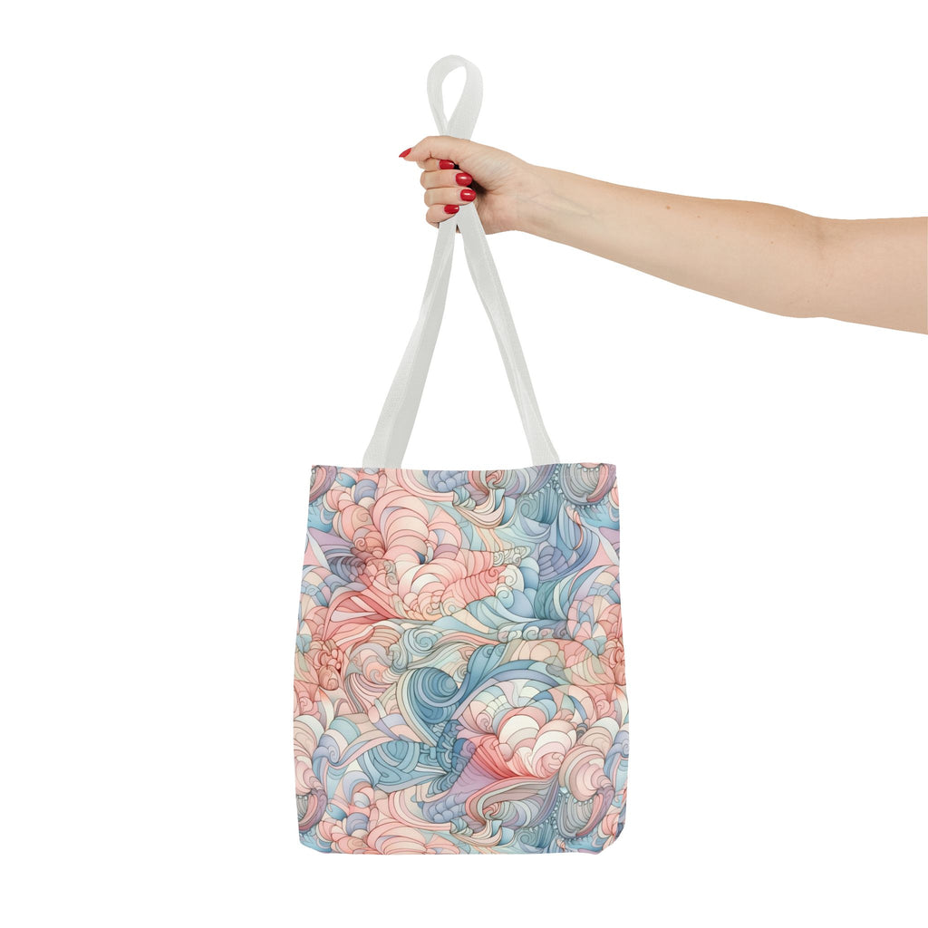 Artistic Tote Bag with a Colorful Swirl Design