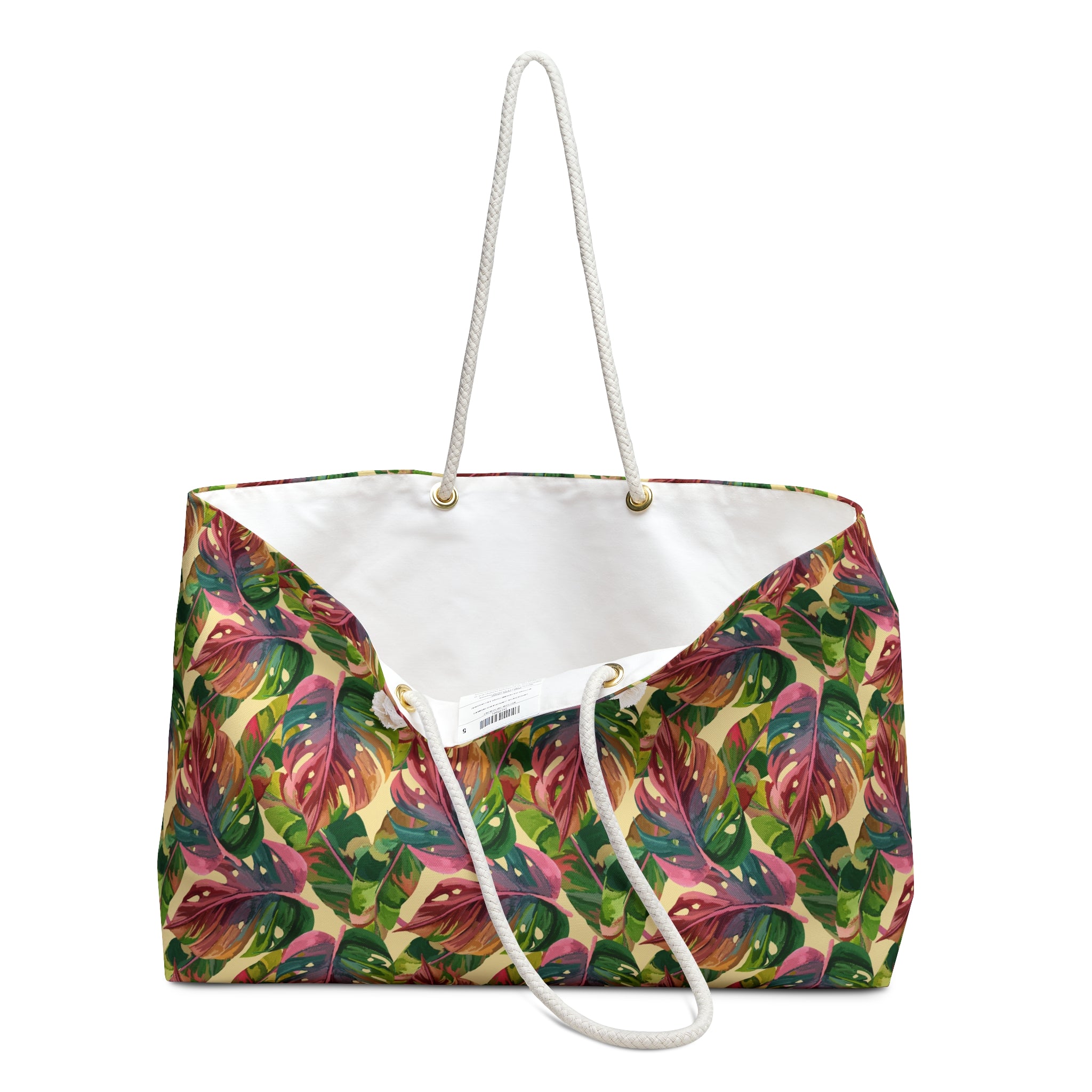 Tropical Leaves Weekender Bag, Perfect for Travel, Beach Days, Gym, or Weekend Getaways