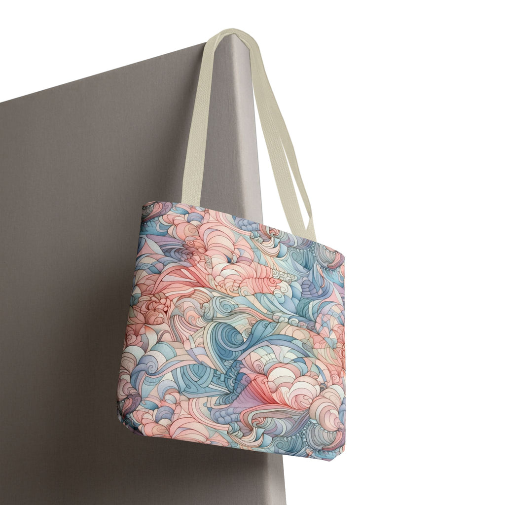 Artistic Tote Bag with a Colorful Swirl Design