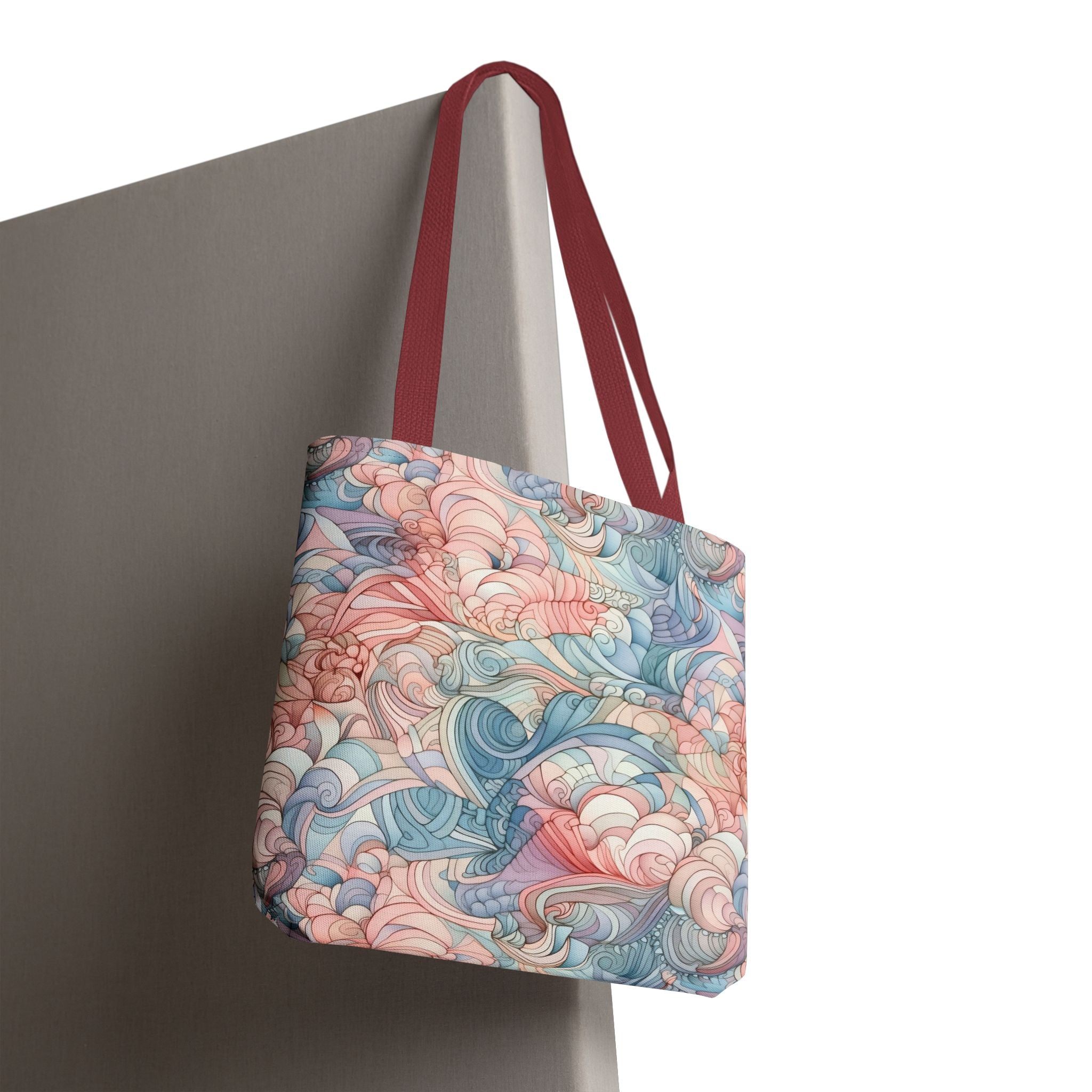 Artistic Tote Bag with a Colorful Swirl Design