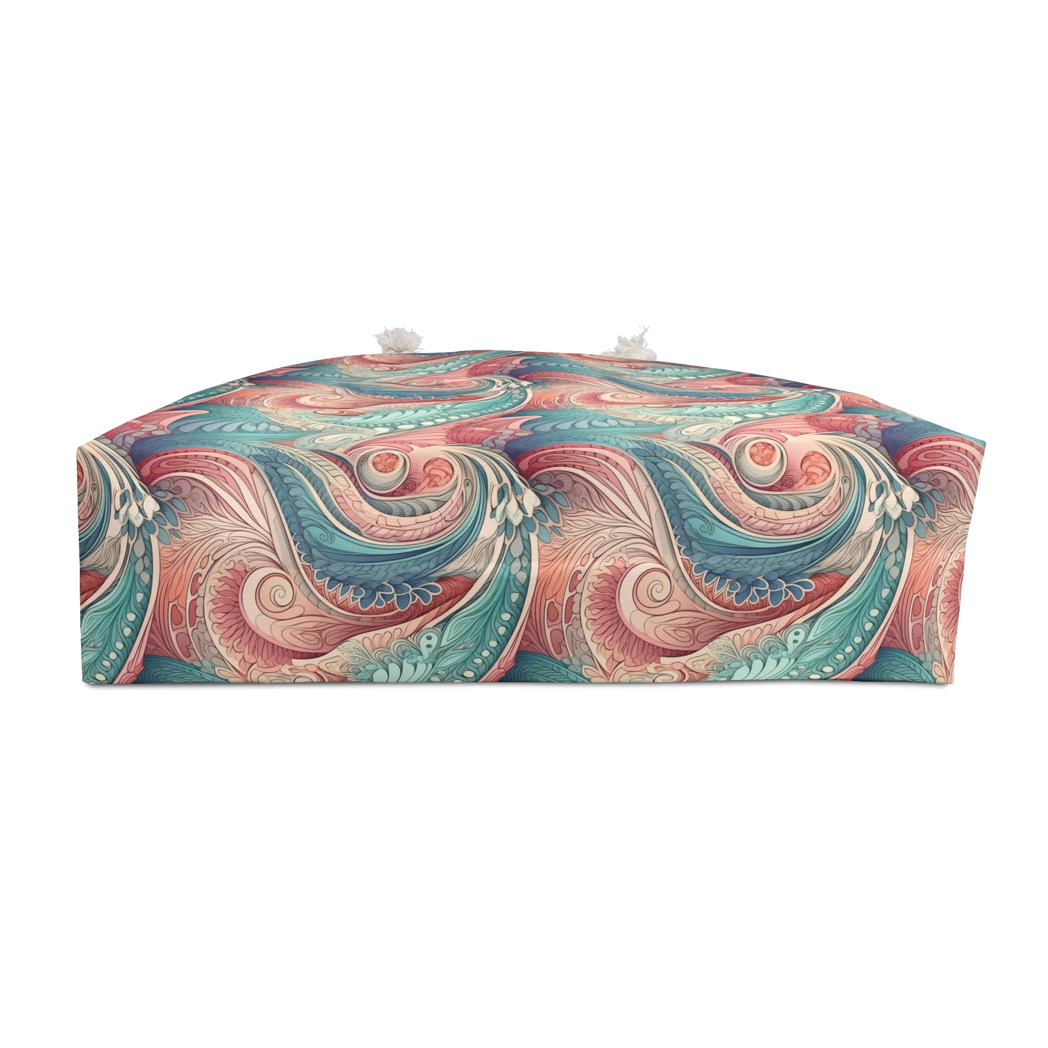 Bohemian Weekender Bag with Vibrant Swirls