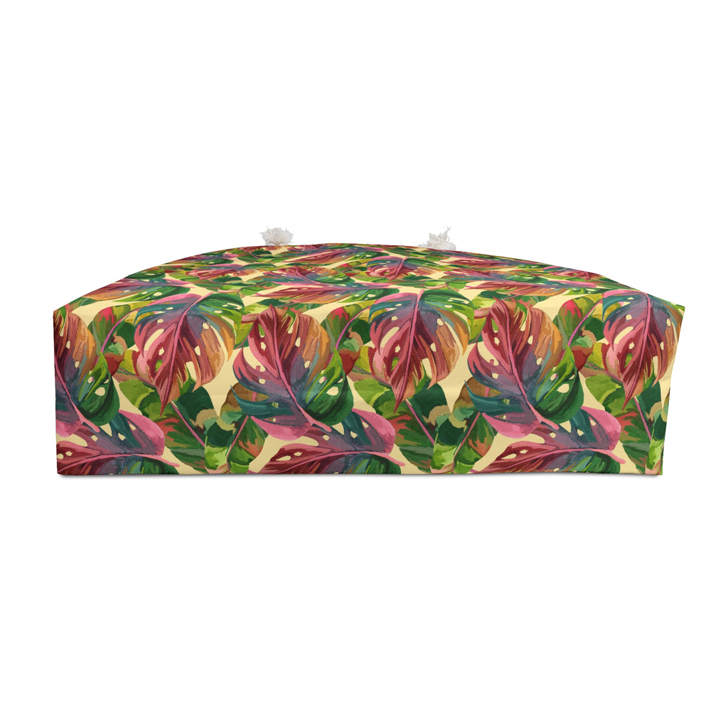 Tropical Leaves Weekender Bag, Perfect for Travel, Beach Days, Gym, or Weekend Getaways