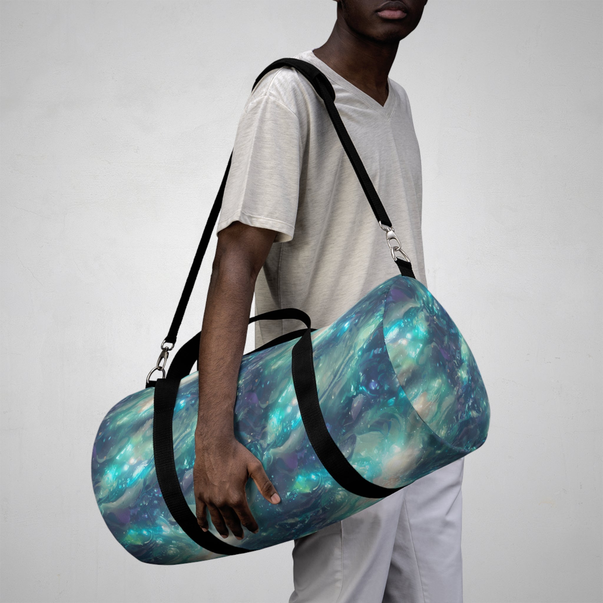Cosmic Print Duffel Bag , Stylish Travel Companion
