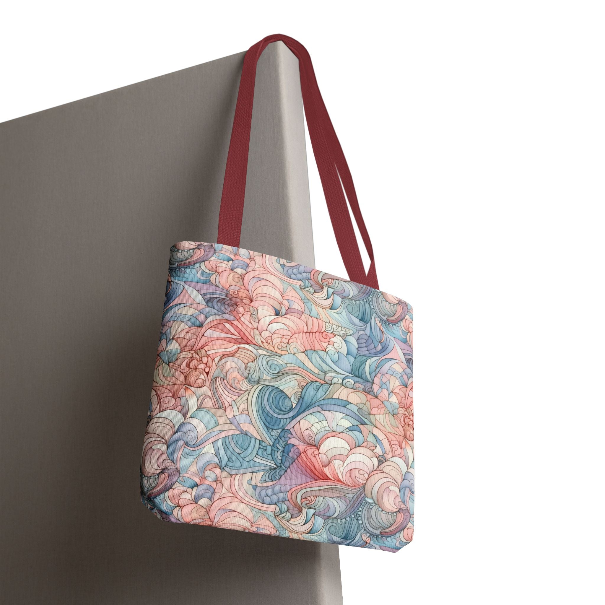 Artistic Tote Bag with a Colorful Swirl Design