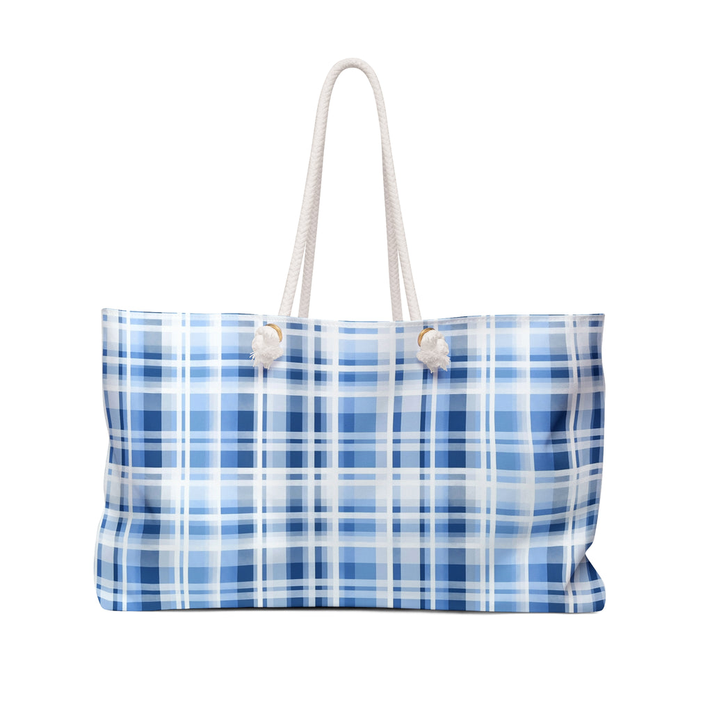 Stylish Plaid Weekender Bag, Travel Bag