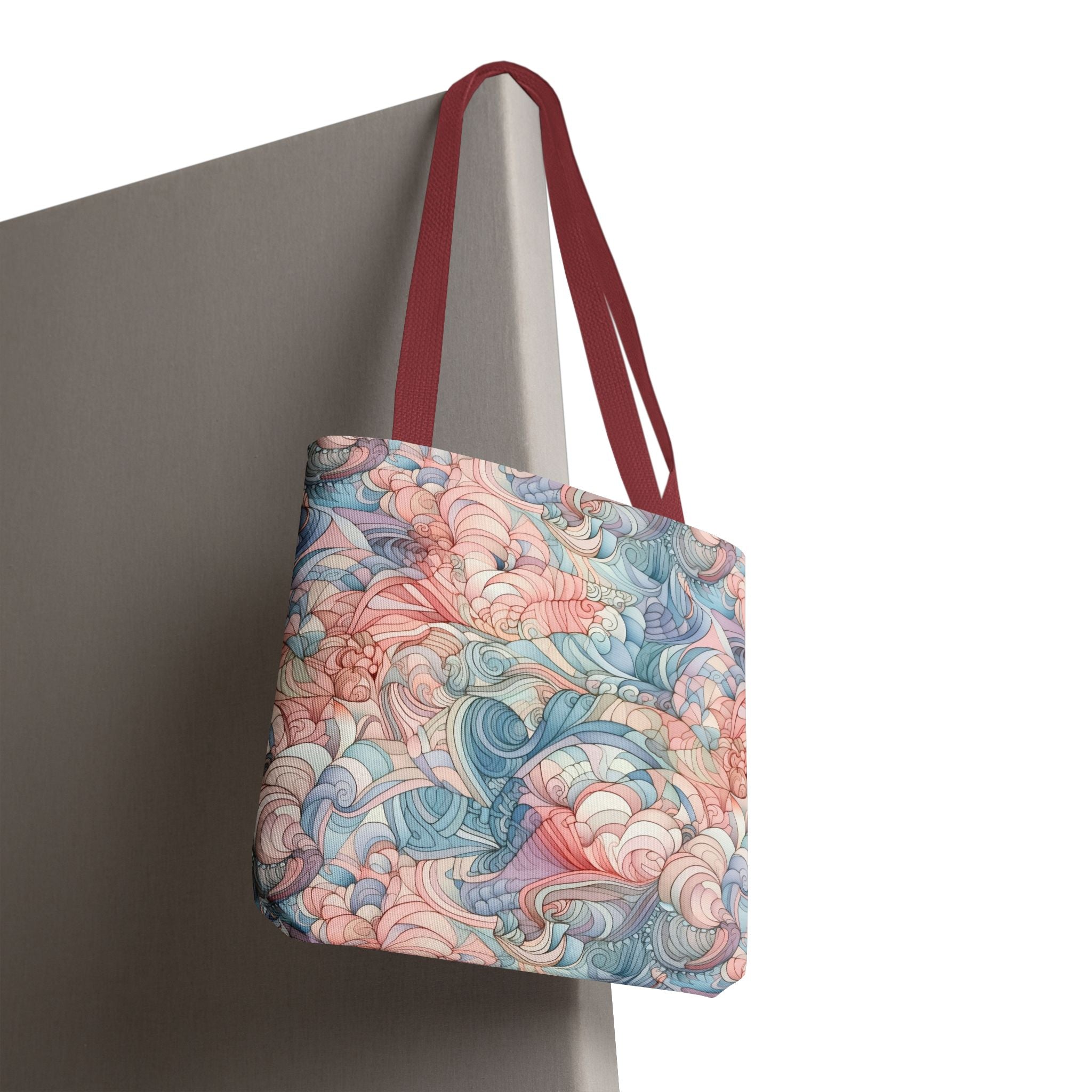 Artistic Tote Bag with a Colorful Swirl Design