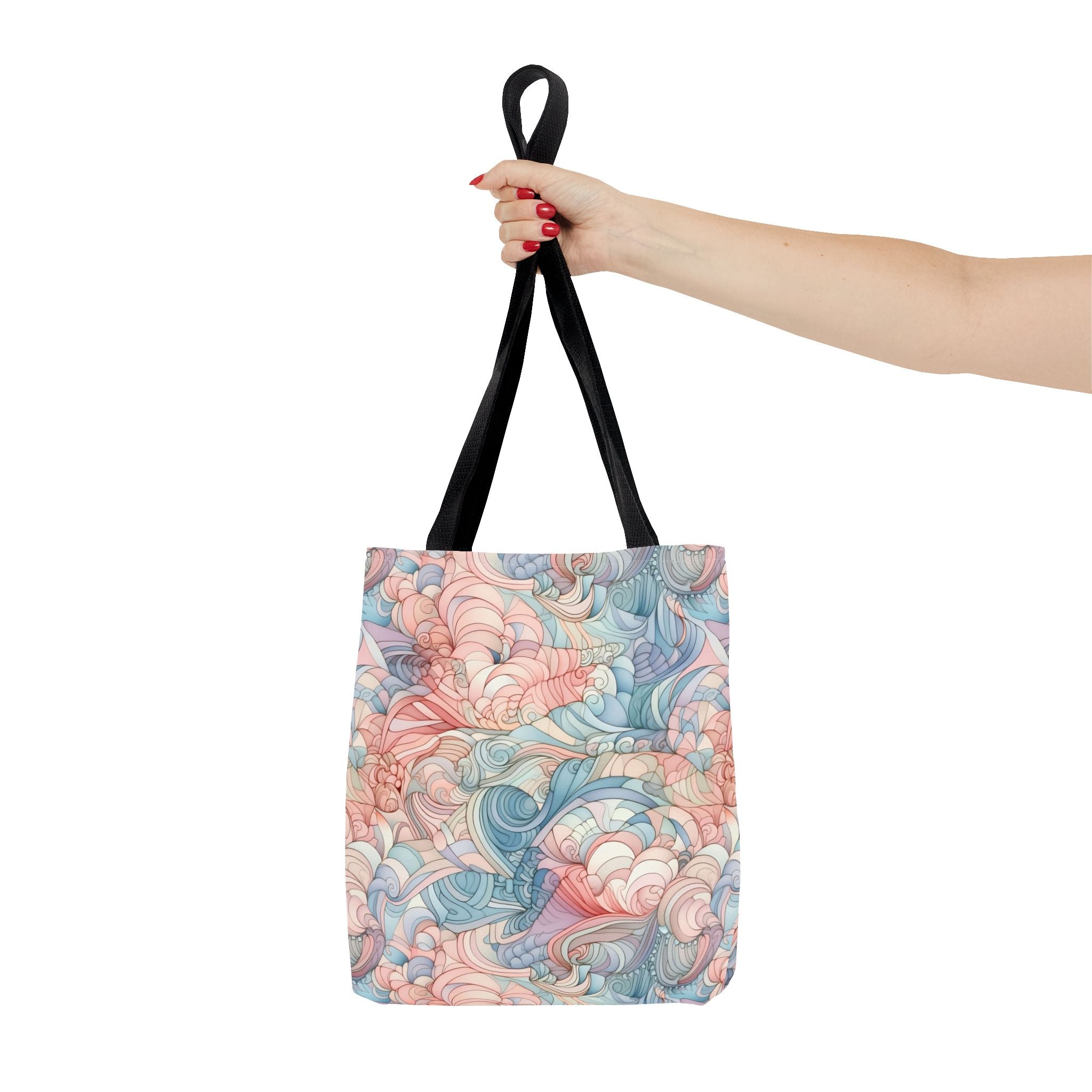 Artistic Tote Bag with a Colorful Swirl Design