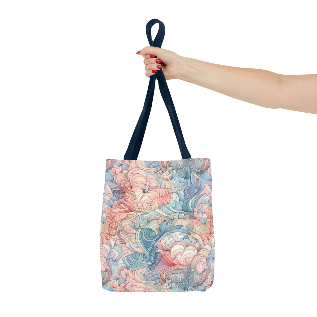 Artistic Tote Bag with a Colorful Swirl Design