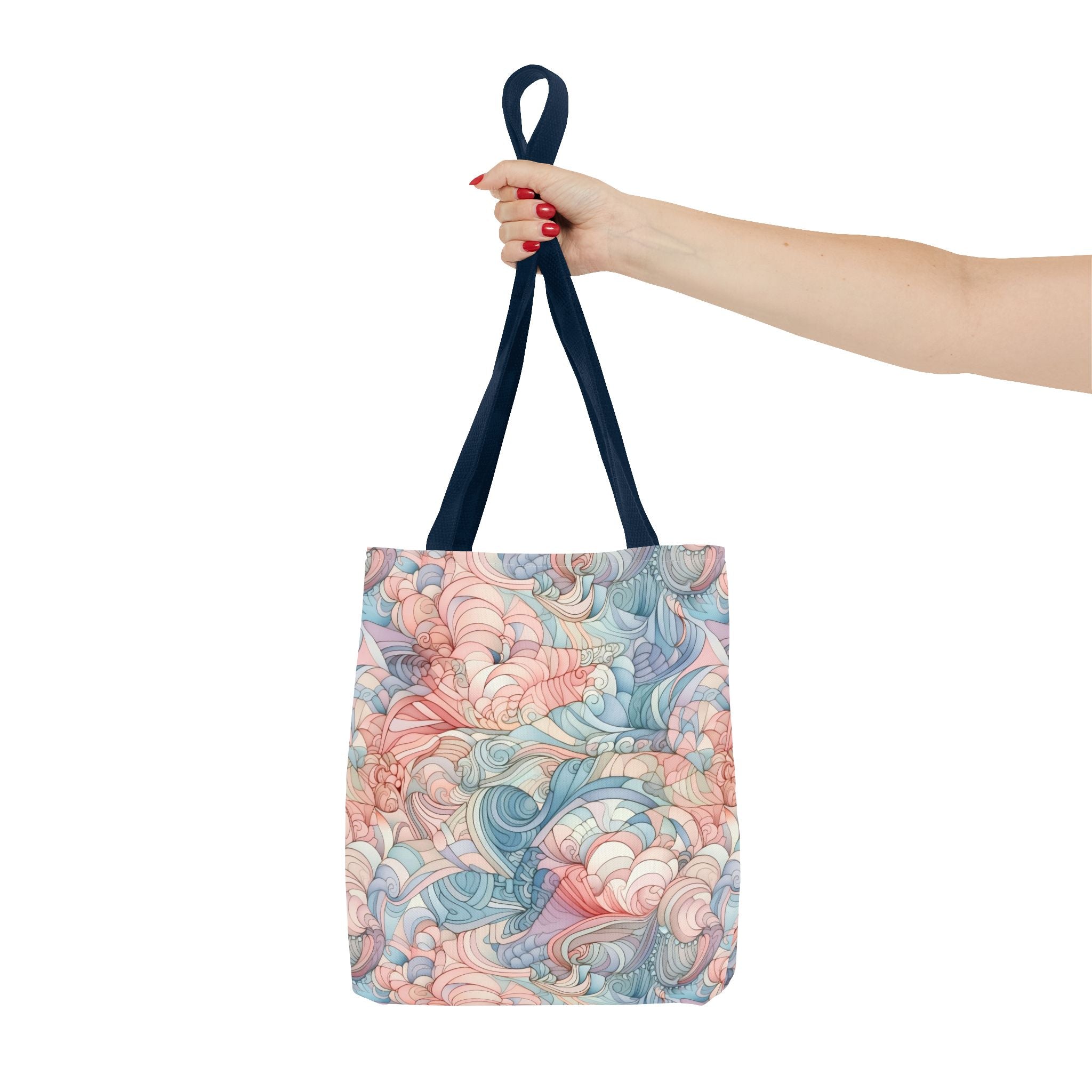 Artistic Tote Bag with a Colorful Swirl Design