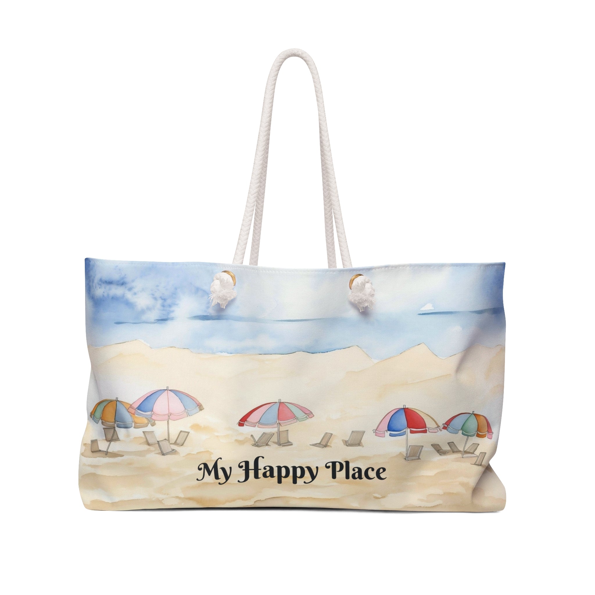 My Happy Place Beach Bag or Weekender Bag