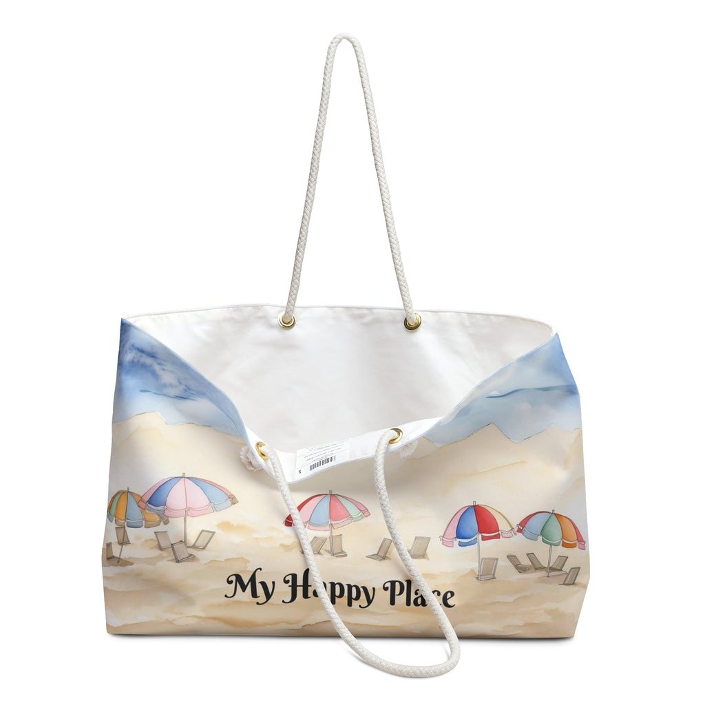 My Happy Place Beach Bag or Weekender Bag