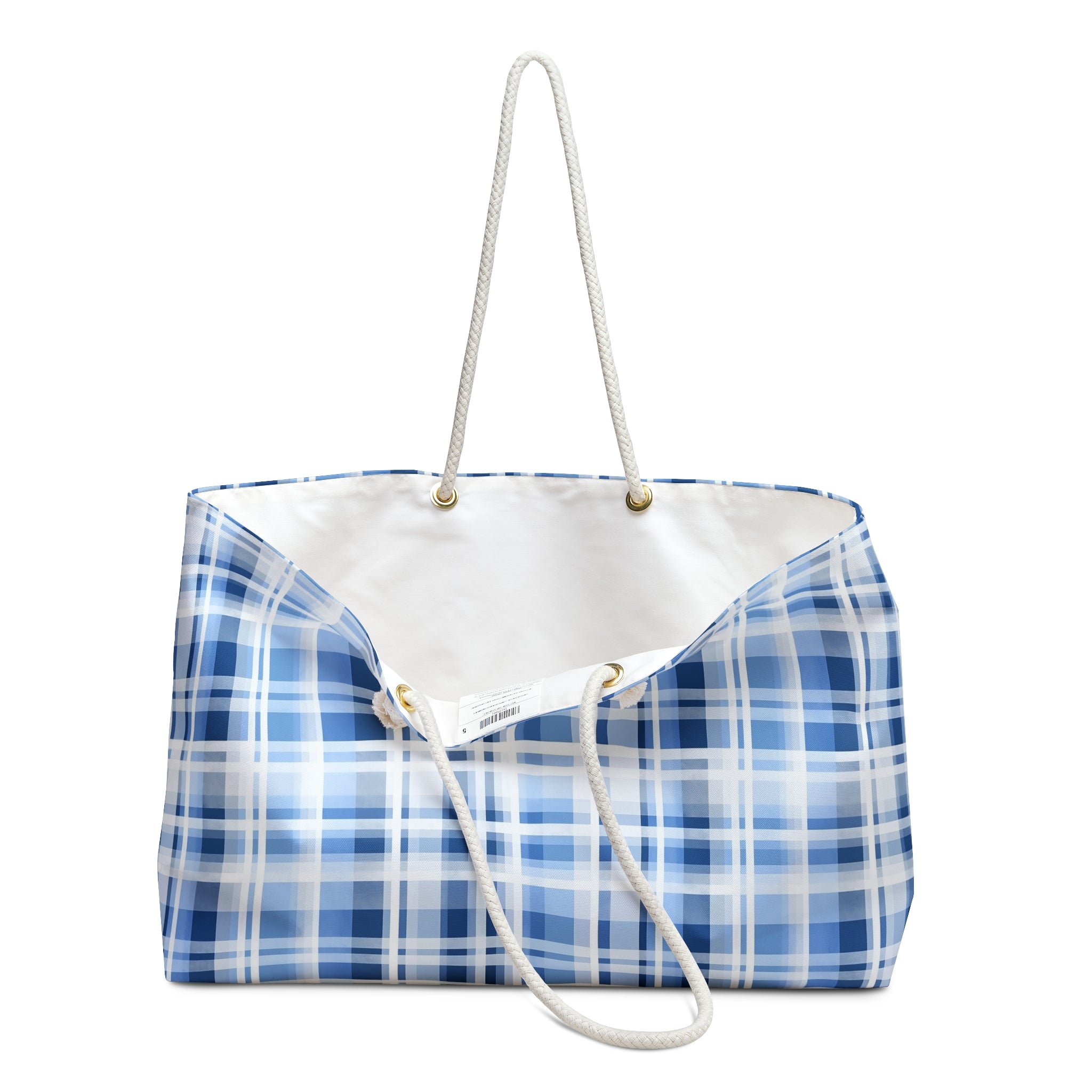 Stylish Plaid Weekender Bag, Travel Bag