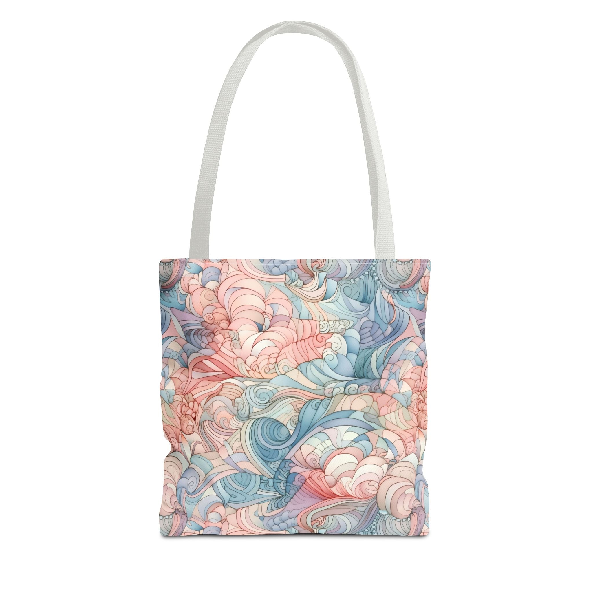 Artistic Tote Bag with a Colorful Swirl Design