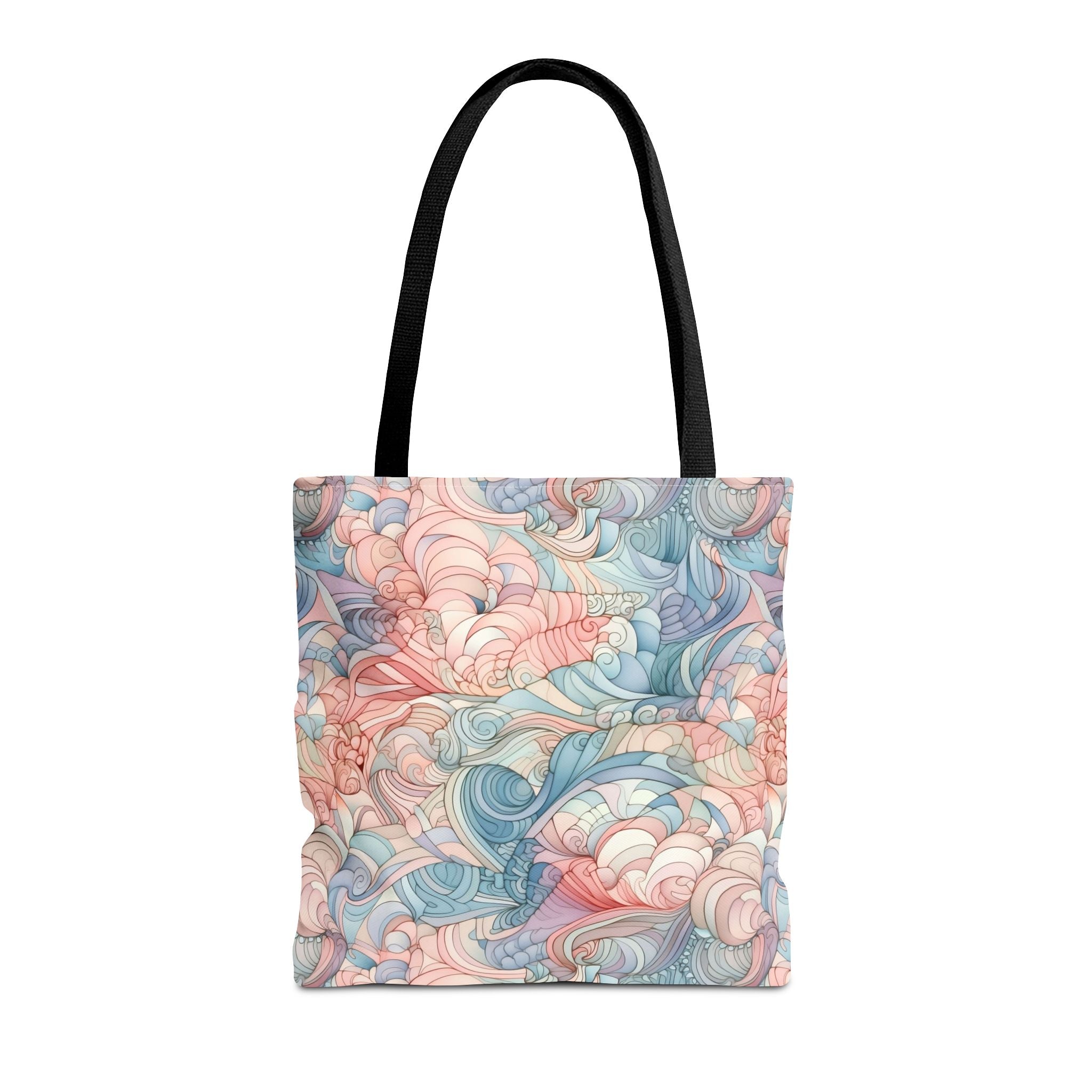 Artistic Tote Bag with a Colorful Swirl Design