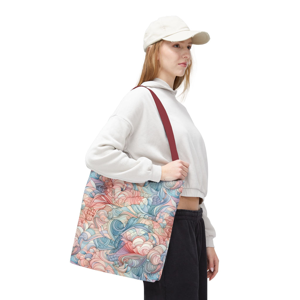 Artistic Tote Bag with a Colorful Swirl Design