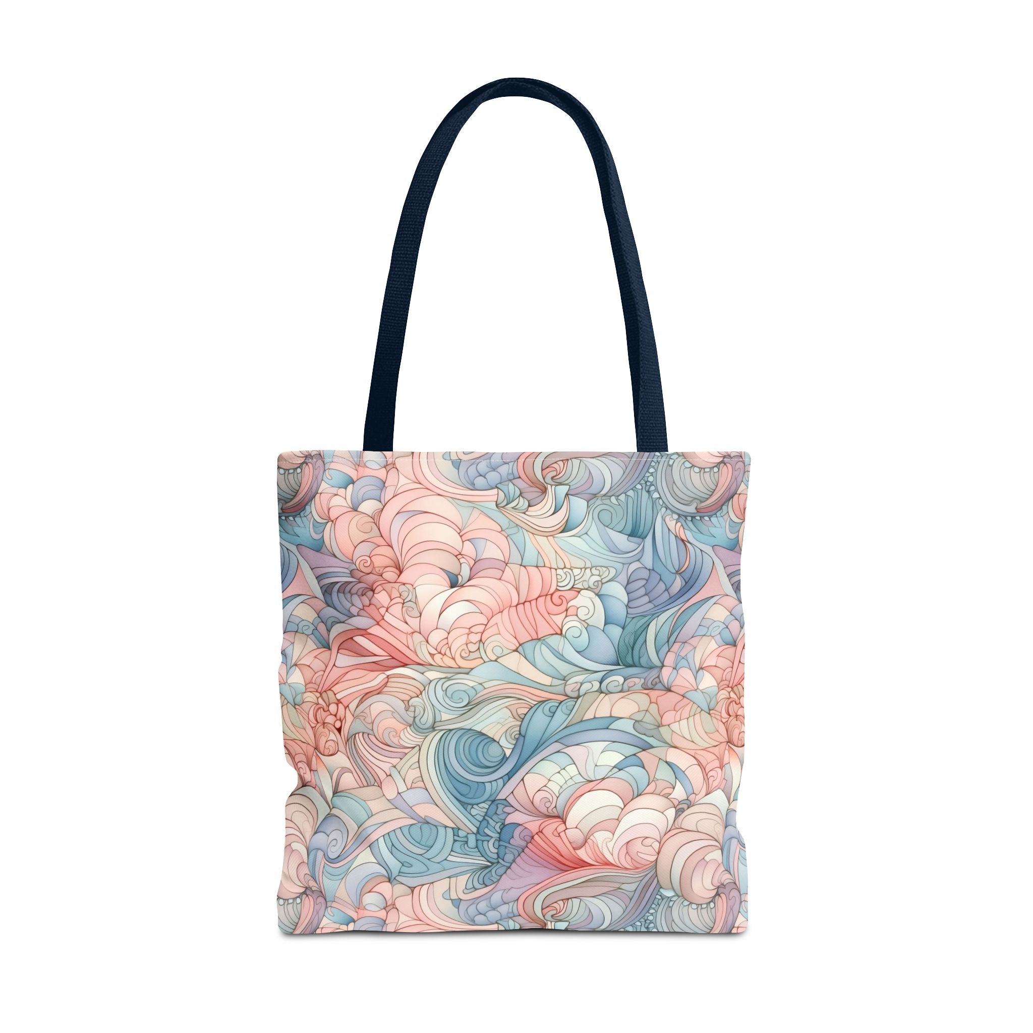 Artistic Tote Bag with a Colorful Swirl Design