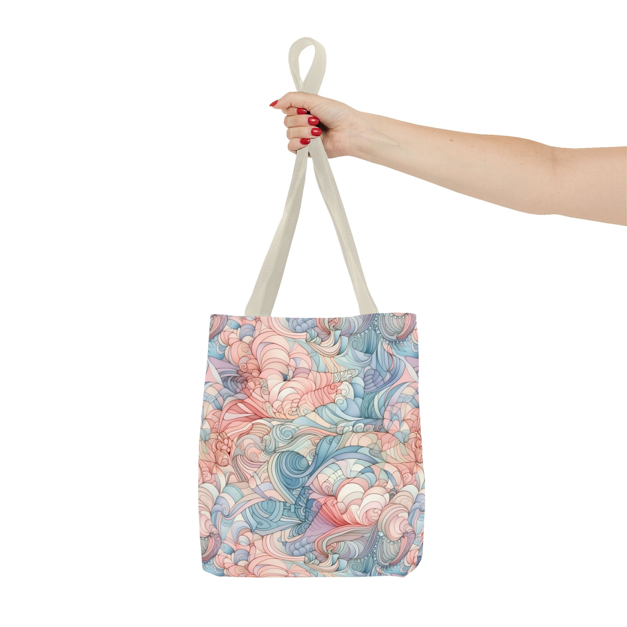 Artistic Tote Bag with a Colorful Swirl Design