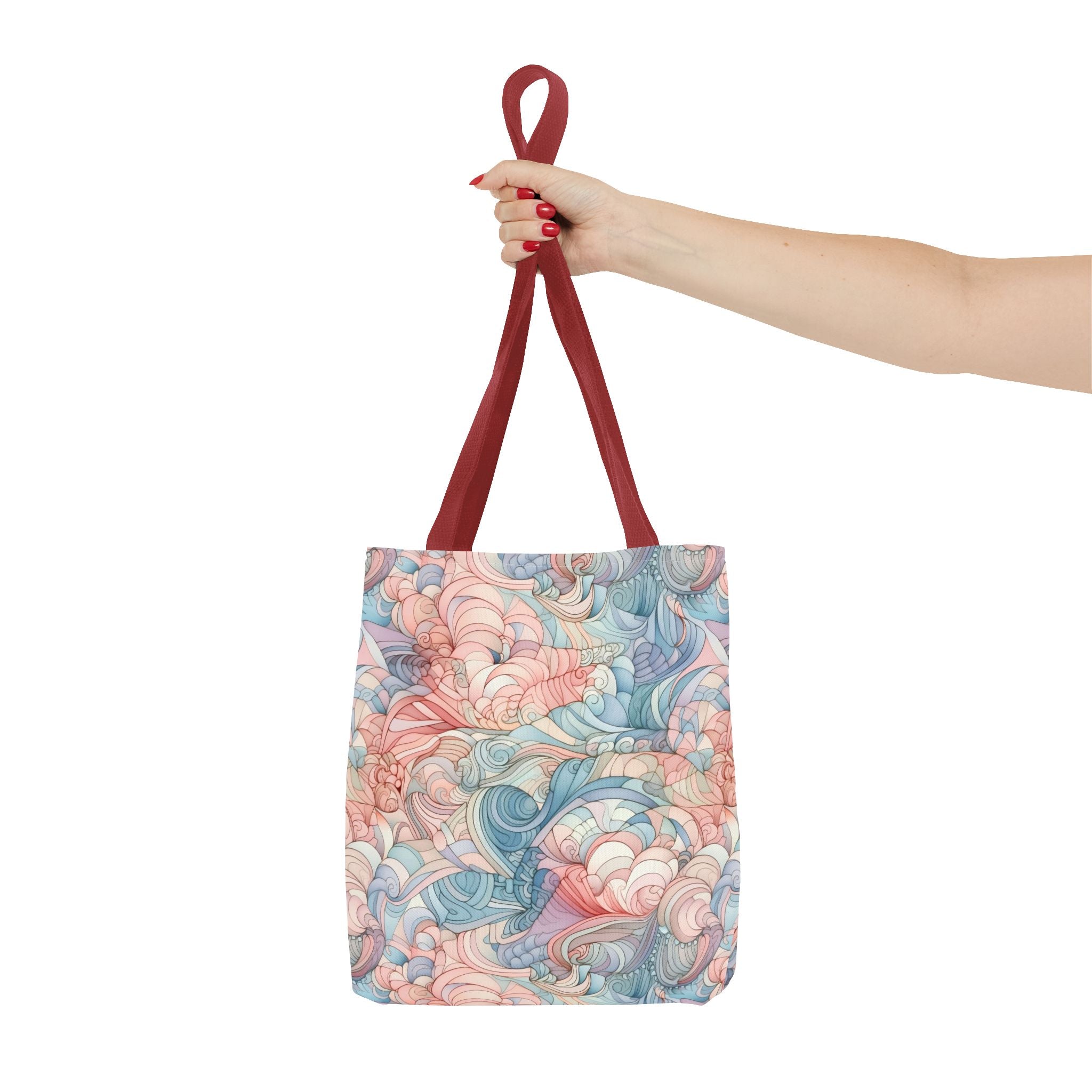 Artistic Tote Bag with a Colorful Swirl Design