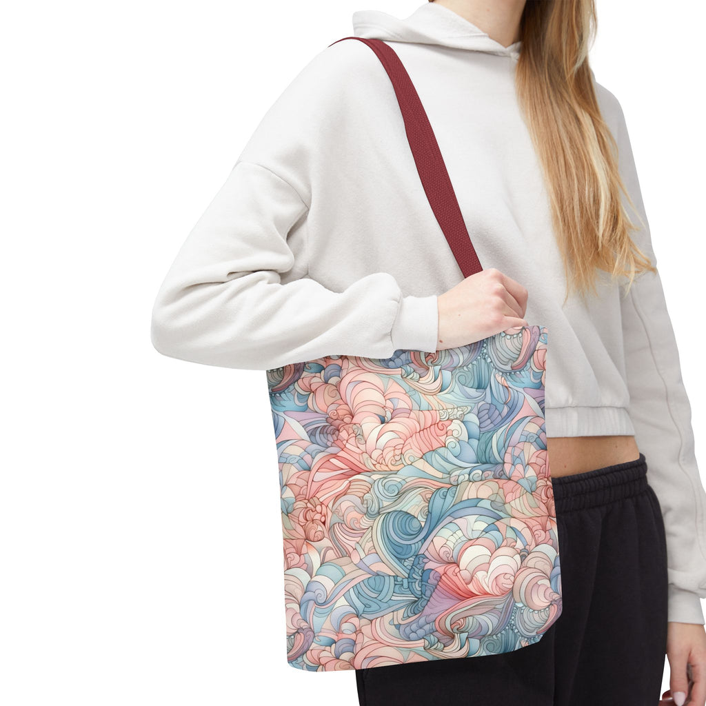 Artistic Tote Bag with a Colorful Swirl Design
