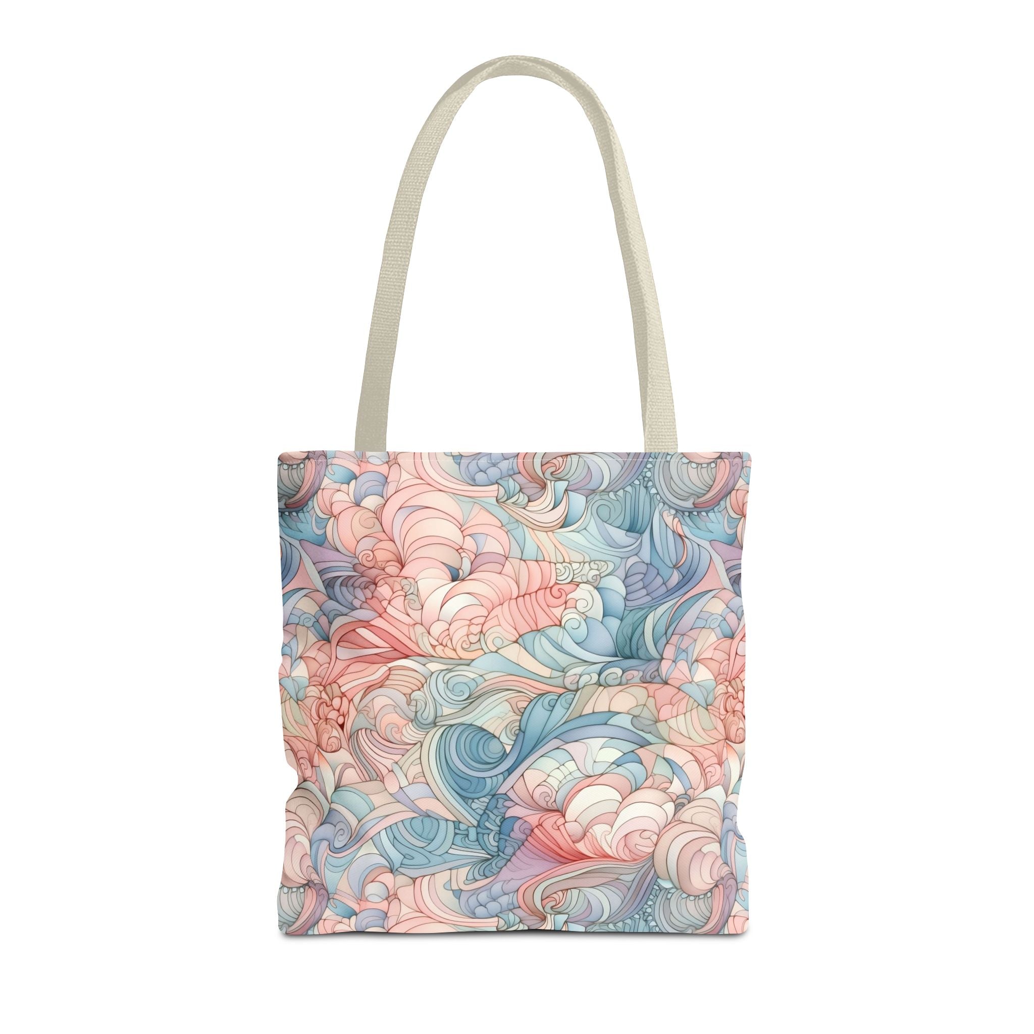 Artistic Tote Bag with a Colorful Swirl Design