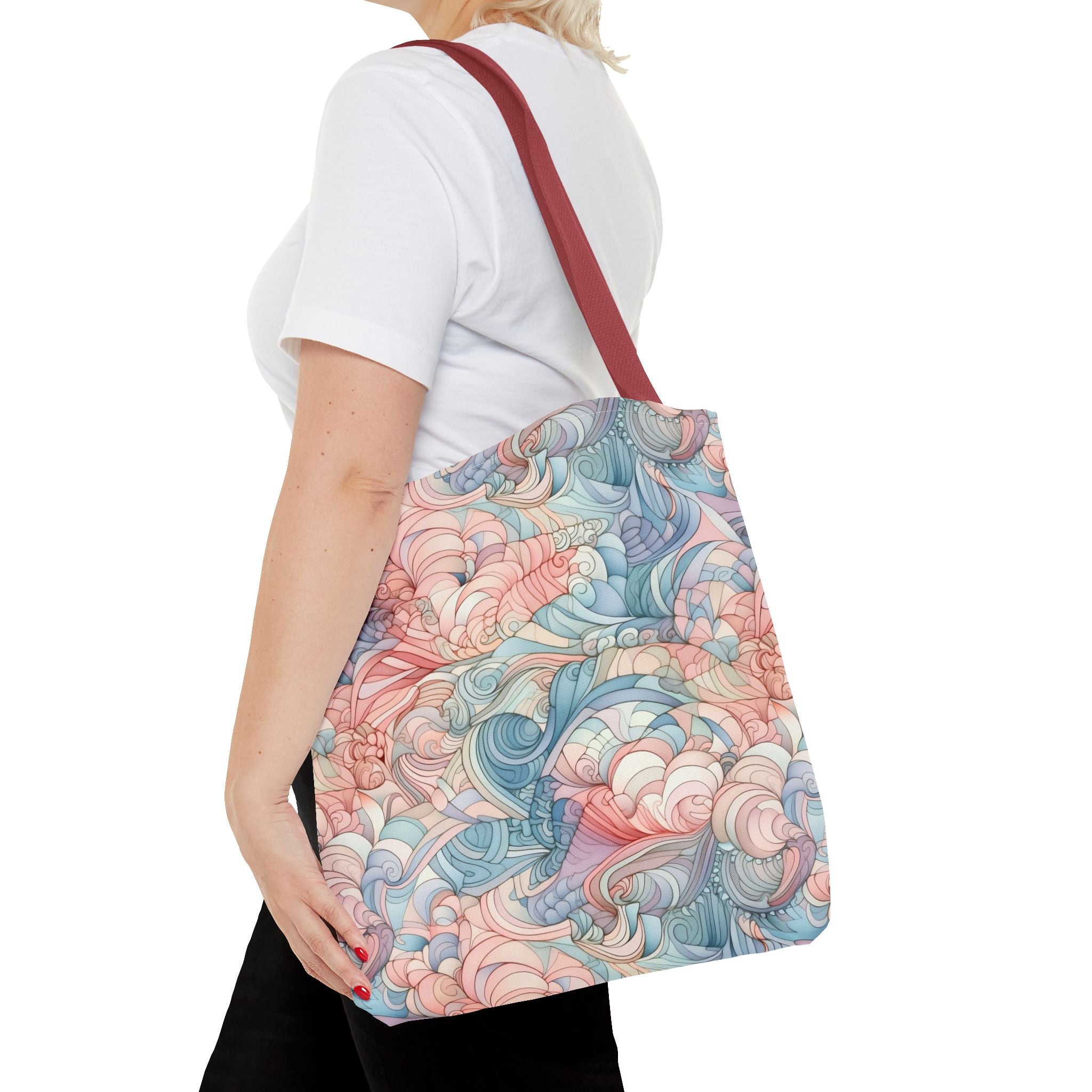 Artistic Tote Bag with a Colorful Swirl Design