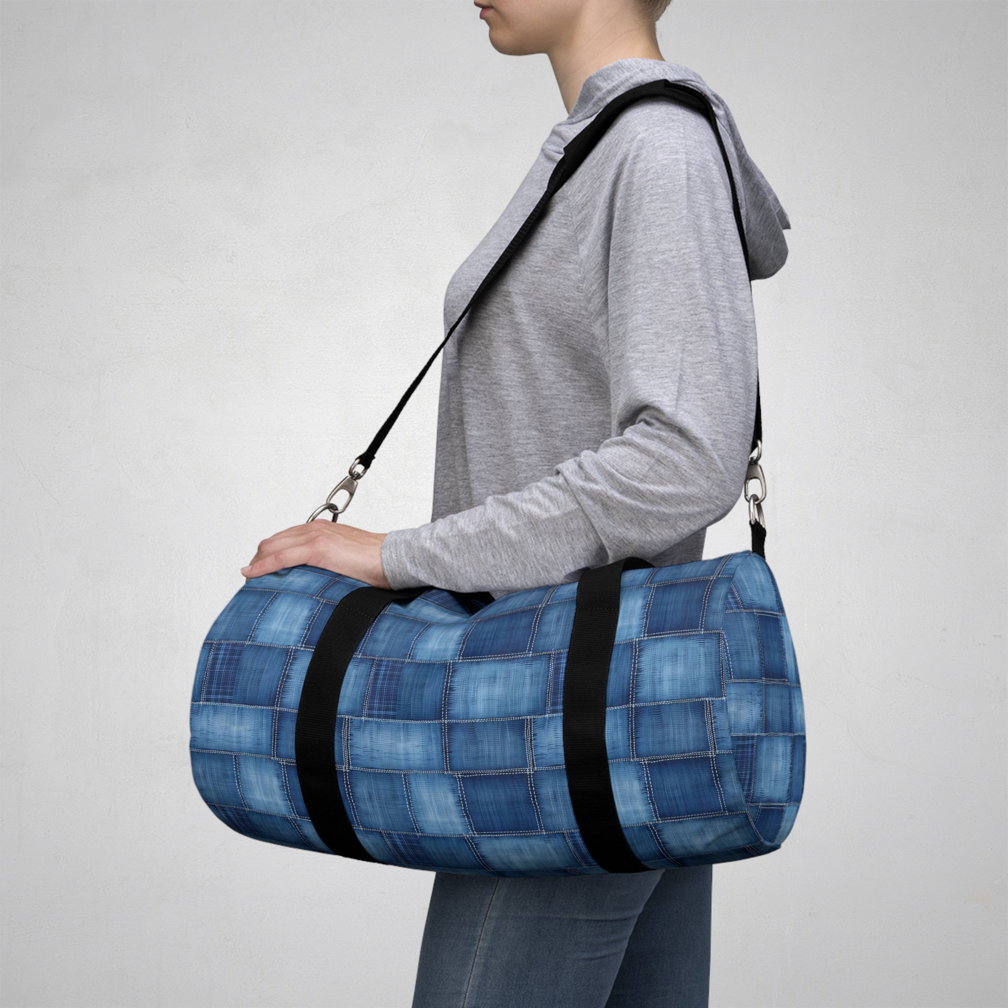 Denim Look Duffel Bag