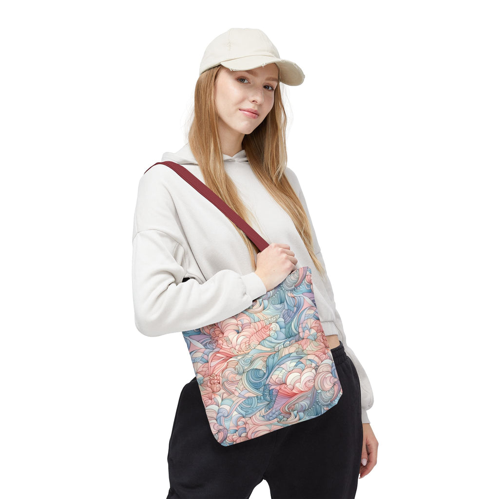 Artistic Tote Bag with a Colorful Swirl Design
